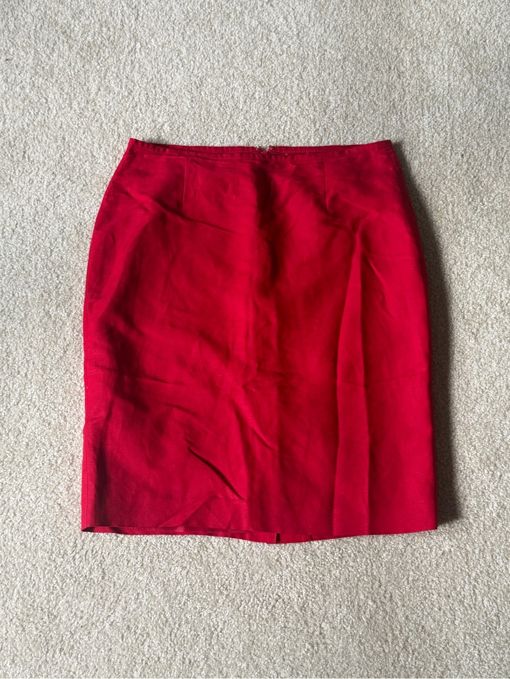 Calvin Klein Women’s Red Lined Pencil Skirt Size Medium